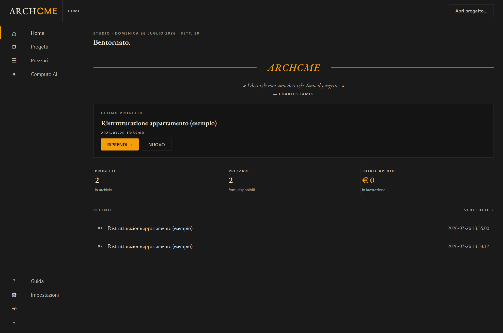Home di ARCHCME